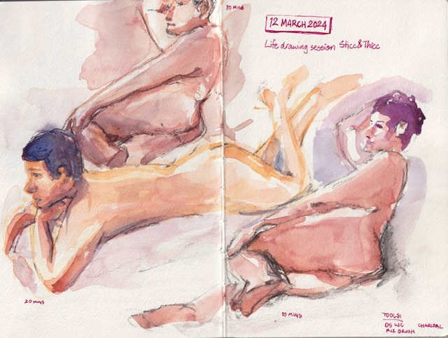 sketchbook 5 5.jpeg|3 watercolour sketches of nude woman reclining